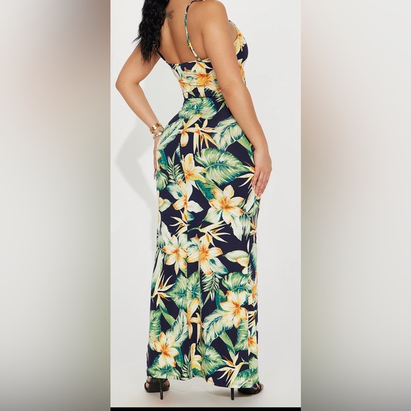 Fashion nova tropical maxi dress size S - Picture 2 of 3